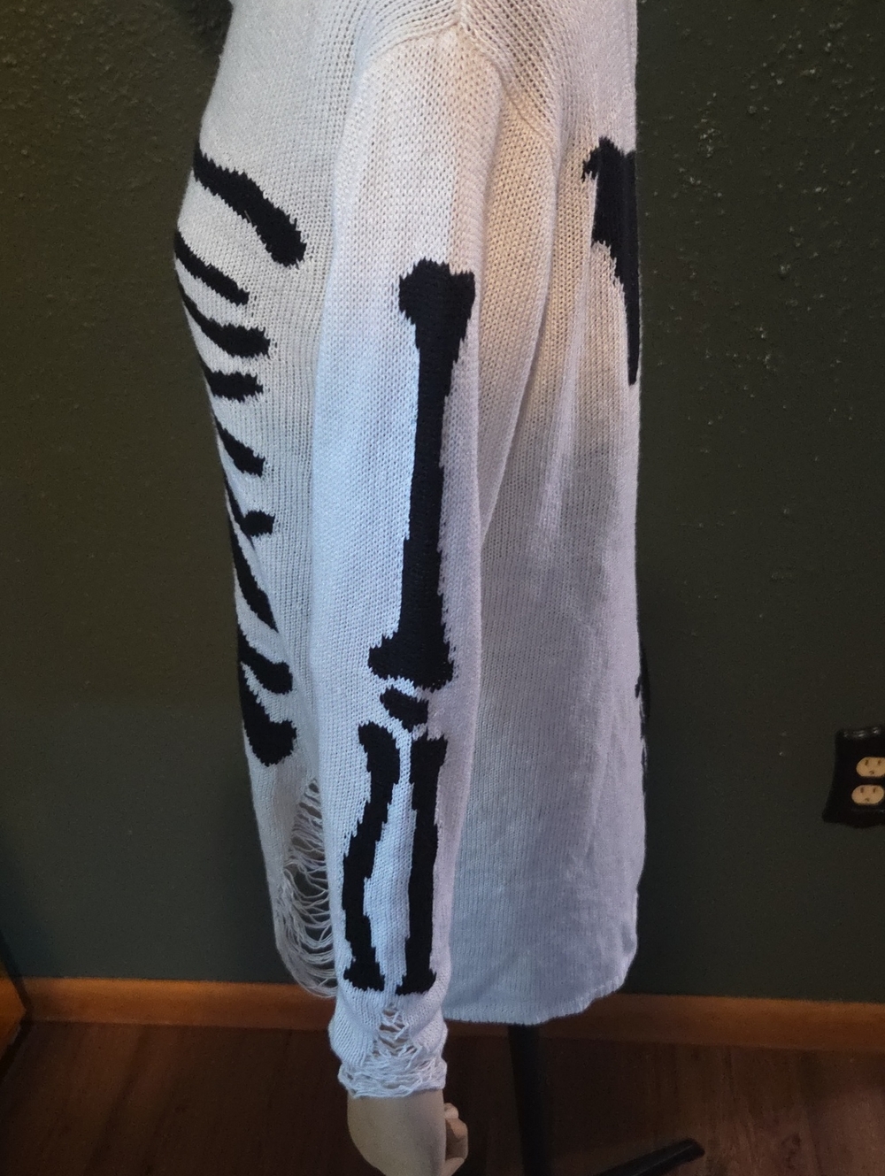 Distressed Skeleton Sweater - Picture 3 of 4